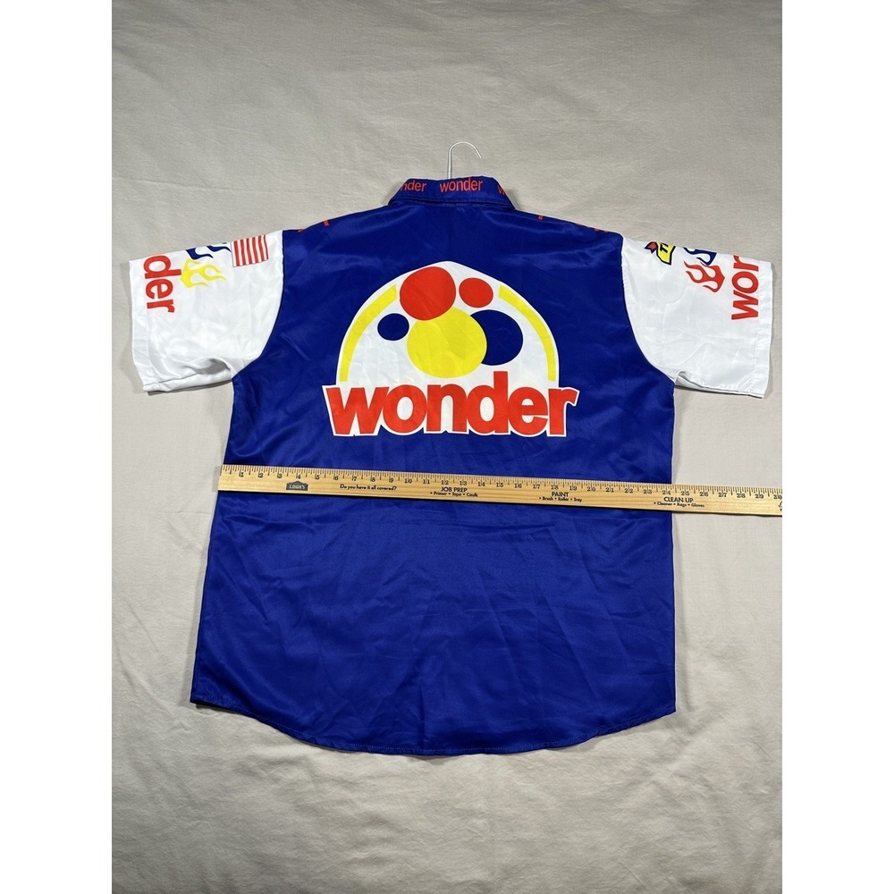 Talladega Nights‎ Ricky Bobby Wonder Bread Racing Shirt Mens 2XL Blue Pit Crew - Picture 8 of 10